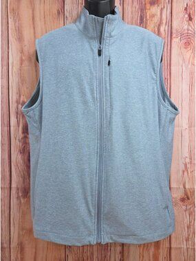 Johnston & Murphy XC4 Mens Sleeveless Full-Zip Vest Gray Size XL